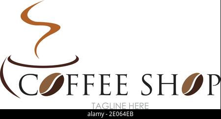 Coffee Shop Logo Icon Template Design Vektor Illustration Stock Vektor