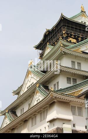 Schloss in osaka in japan Stockfoto