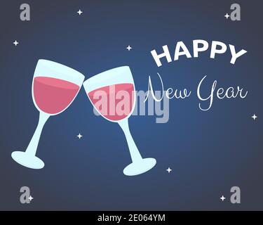 Illustration Vektor-Design von glücklichen neuen Jahr Hintergrund Stock Vektor