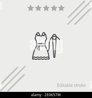Dressmaking Vektor-Symbol moderne einfache Vektor-Illustration Stock Vektor
