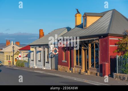 HOBART, AUSTRALIEN, 23. FEBRUAR 2020: Wohnhäuser am Battery Point in Hobart, Australien Stockfoto