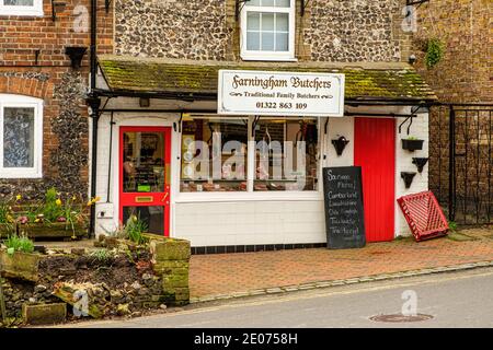 Farningham Butchers, High Street, Farningham, Kent Stockfoto