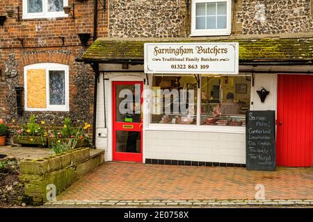 Farningham Butchers, High Street, Farningham, Kent Stockfoto