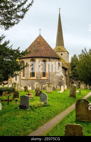 St. Martin of Tours Church, Station Road, Eynsford, Kent Stockfoto