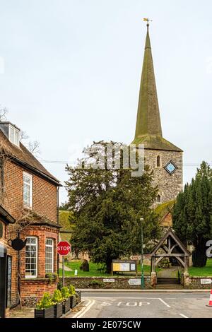 St. Martin of Tours Church, Station Road, Eynsford, Kent Stockfoto