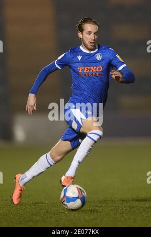 Ben Stevenson von Colchester United - Colchester United / Cheltenham Town, Sky Bet League Two, JobServe Community Stadium, Colchester, Großbritannien - 29. Dezember 2020 nur zur redaktionellen Verwendung - es gelten die DataCo-Einschränkungen Stockfoto