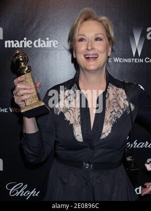 Meryl Streep, The Weinstein Company's Golden Globe Awards After Party 2012 im Beverly Hilton Hotel in Beverly Hills, Kalifornien. Januar 15, 2012. (Bild: Meryl Streep). Foto von Baxter/ABACAPRESS.COM Stockfoto