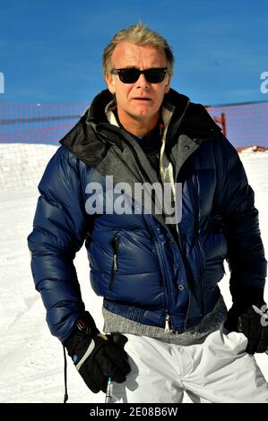 Franck Dubosc während des 15. Alpe d'Huez Comedy Film Festivals, das am 18. Januar 2012 in l'Alpe d'Huez, Frankreich, stattfand. Foto von Charriau-Marechal/ABACAPRESS.COM Stockfoto