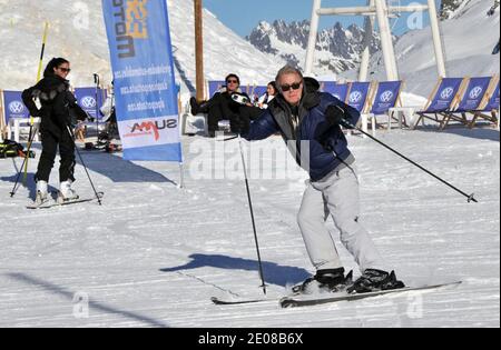 Franck Dubosc während des 15. Alpe d'Huez Comedy Film Festivals, das am 18. Januar 2012 in l'Alpe d'Huez, Frankreich, stattfand. Foto von Charriau-Marechal/ABACAPRESS.COM Stockfoto