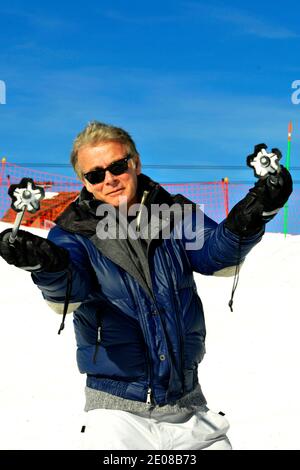 Franck Dubosc während des 15. Alpe d'Huez Comedy Film Festivals, das am 18. Januar 2012 in l'Alpe d'Huez, Frankreich, stattfand. Foto von Charriau-Marechal/ABACAPRESS.COM Stockfoto