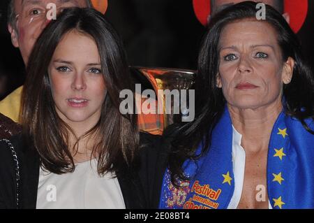 Prinzessin Stephanies Tochter Pauline Ducruet, Prinzessin Stephanie von Monaco bei der Eröffnung des 36. Internationalen Zirkusfestivals Monte-Carlo in Monte-Carlo, Monaco am 19. Januar 2012. Foto von Christophe Guibbaud/ABACAPRESS.COM Stockfoto