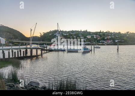 Hafen am Tamar River in Launceston, Australien Stockfoto