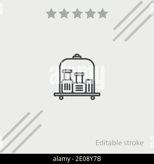Gepäck Vektor-Symbol Moderne einfache Vektor-Illustration Stock Vektor