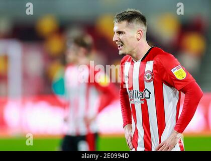 Brentford Community Stadium, London, Großbritannien. Dezember 2020. English Football League Championship Football, Brentford FC gegen Bournemouth; Sergi Canos of Brentford Kredit: Action Plus Sports/Alamy Live News Stockfoto