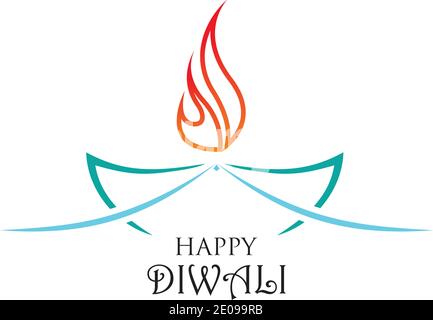 Vektor-Logo-Illustration zum Thema der traditionellen Feier Von glücklichem diwali Stock Vektor