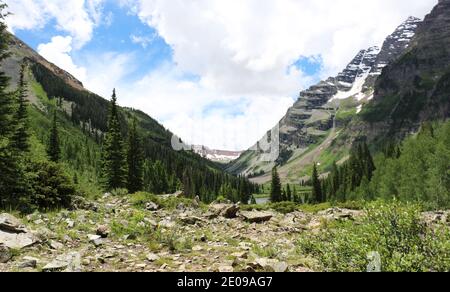 Maroon Bells, Colorado Stockfoto