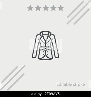 Coat Vektor-Symbol Moderne einfache Vektor-Illustration Stock Vektor