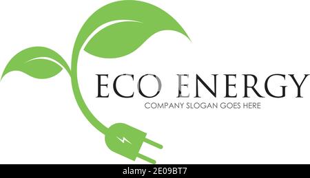 Eco Energy Logo Vorlage Vektor Symbol Illustration Stock Vektor
