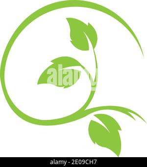 Logos der Grüne Baum Blatt ökologie Natur element Vektor Stock Vektor