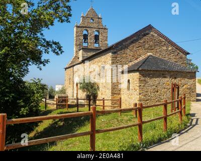 Pfarrkirche Santa Maria Magdalena - Riego de Ambros, Kastilien und Leon, Spanien Stockfoto