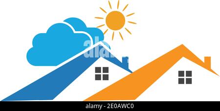 Haus Logo Vektor Illustration Design Stock Vektor