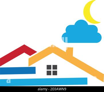 Haus Musik Logo Bilder Illustration Design Vorlage Stock Vektor