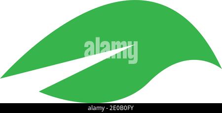 Logo-Vektor mit grünem Blatt Stock Vektor