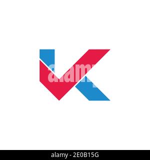 Abstrakter Buchstabe k Häkchen Symbol Logo Vektor Stock Vektor