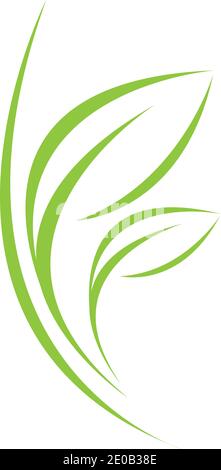 Logo-Vektor mit grünem Blatt Stock Vektor