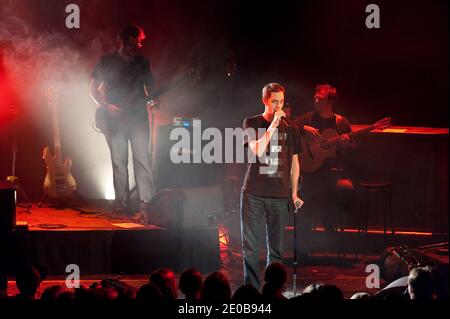 Grand Corps Malade tritt am 13. März 2012 beim Festival Voix de Fete in Genf auf. Foto von Loona/ABACAPRESS.COM Stockfoto