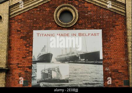 Das edwardianische Thompson Pump-House in Belfast, UK im März 2012. Die Pumpen entwässerten 23 Millionen Gallonen Wasser aus dem Trockendock in knapp 100 Minuten. Stockfoto