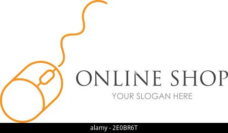 Online-Shop Logo Vektor Symbol Illustration Vorlage Design Stock Vektor
