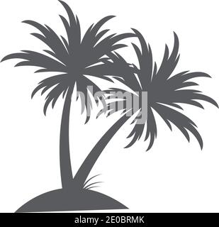 Palm Tree Sommer logo template Vector Illustration Stock Vektor