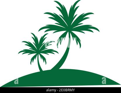 Palm Tree Sommer logo template Vector Illustration Stock Vektor