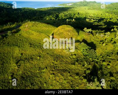 KED Ra Ngchemiangel, Kamyangel Terrassen, einfach 'KED' oder 'Terrasse', Alter von Menschenhand geschaffener terrassenförmiger Hügel, Insel Babeldaob, Palau, Mikronesien, Ozeanien Stockfoto