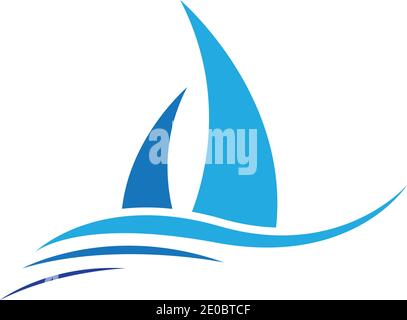 Segeln Logo Vektor Symbol Konzept Illustration Design Vorlage Stock Vektor