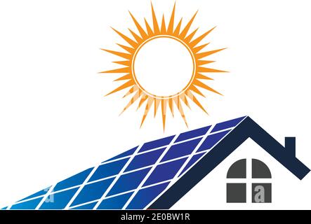 Solar logo Energie Symbol vektor design Stock Vektor