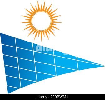 Solar logo Energie Symbol vektor design Stock Vektor