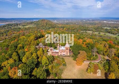 Olana State Historic Site. Die Heimat der Frederic Edwin Church in Hudson New York, USA. Stockfoto