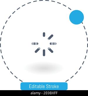 Vektor-Symbol wird geladen editierbare Konturumrisssymbole für Web und Mobil Stock Vektor