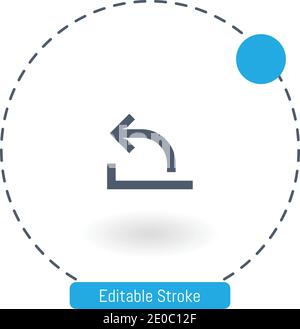 Vektorsymbol drehen editierbare Konturumrisssymbole für Web und Mobil Stock Vektor