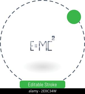 Relativitätstheorie Formeln Vektor Symbol editierbare Konturumrisssymbole für Web Und mobil Stock Vektor