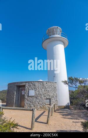 Cape Tourville Lighthouse im Freycinet National Park in Tasmanien, Australien Stockfoto