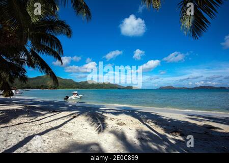 Praslin; L'Archipal Hotel Beach; Seychellen Stockfoto