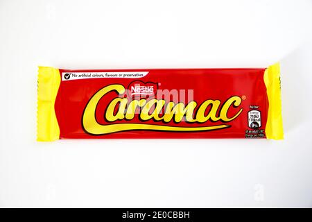 Nestlé Caramac Schokoladenbar Stockfoto