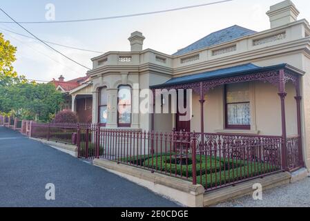 Wohnhäuser am Battery Point in Hobart, Australien Stockfoto