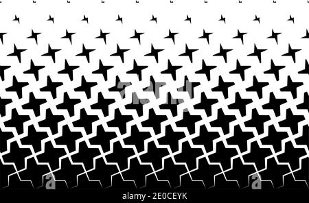 Nahtloser Halbton Vektor Hintergrund.gefüllt mit schwarzen Zahlen .kurze Ausblenden. 12 Figuren in der Höhe. Stock Vektor
