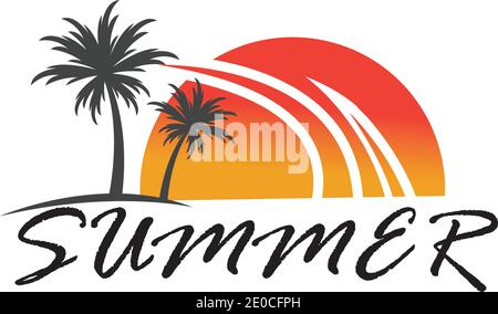 Sommer Logo Symbol Illustration Design Vorlage - Vektor Stock Vektor