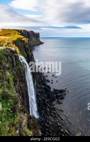 Kilt Rock and Mealt Falls Viewpoint, Isle of Skye, Inner Hebrides, Schottland, Vereinigtes Königreich, Europa Stockfoto