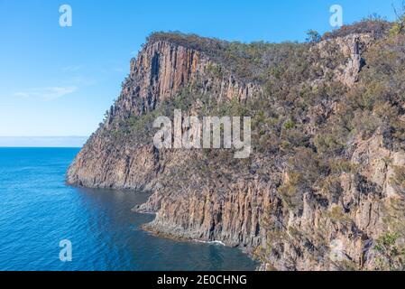 Cliffs of Fluted Cape auf Bruny Island in Tasmanien, Australien Stockfoto